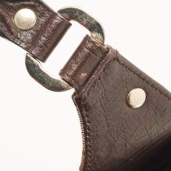 Pre Owned Gucci Beige/Brown GG Canvas and Leather Junco Shoulder Bag