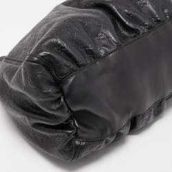 Pre Owned Gucci Black Guccissima Leather Large Abbey D Ring Shoulder Bag