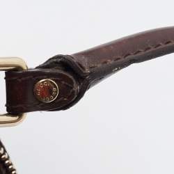 مملوكة مسبقًا Gucci Brown/Beige GG Canvas and Leather Web Zip Bag