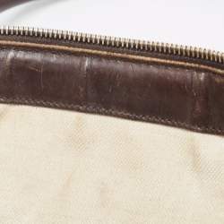 مملوكة مسبقًا Gucci Brown/Beige GG Canvas and Leather Web Zip Bag