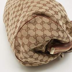 Pre Owned Gucci Beige/Brown GG Canvas Medium Sukey Boston