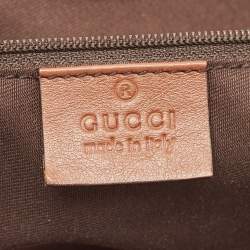 Pre Owned Gucci Beige/Brown GG Canvas Medium Sukey Boston