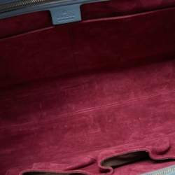 مملوك ة مسبقًا Gucci Light Blue/Black Python Large Lady Lock Flap Tote