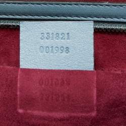 مملوكة مسبقًا Gucci Light Blue/Black Python Large Lady Lock Flap Tote