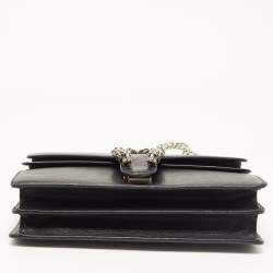 Pre Owned Gucci Black Leather Small Dionysus Shoulder Bag
