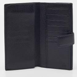 Gucci Black GG Canvas and Leather Princy Flap Continental Wallet