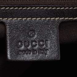 Pre Owned Gucci Beige/Brown Horsebit Canvas and Leather Pelham Tote