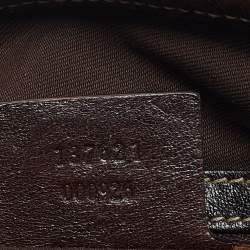 Pre Owned Gucci Beige/Brown Horsebit Canvas and Leather Pelham Tote