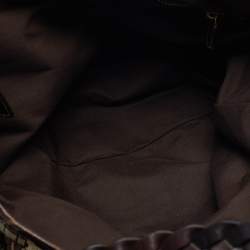 Pre Owned Gucci Beige/Brown Horsebit Canvas and Leather Pelham Tote