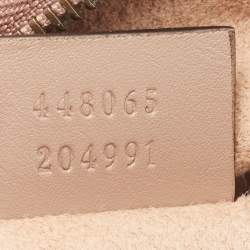 Pre Owned Gucci Beige Matelassé Leather Mini GG Marmont Camera Bag