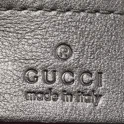 Pre Owned Gucci Black Patent Leather Large Lady Lock Bamboo Top Handle Bag