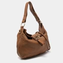 Pre Owned Gucci Brown Leather and Alligator Hobo