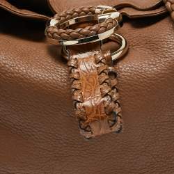 Pre Owned Gucci Brown Leather and Alligator Hobo