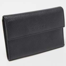 Gucci Black Leather French Wallet
