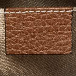 Pre Owned Gucci Beige/Brown GG Canvas and Leather Bree Crossbody Bag