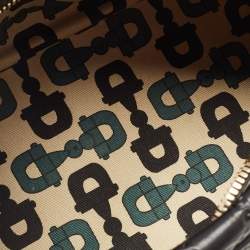 Pre Owned Gucci Black Leather Guccissima Horsebit Wave Boston Bag