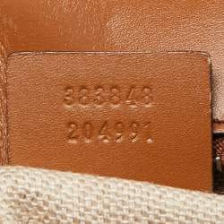 Pre Owned Gucci Beige/Brown GG Canvas and Leather Lady Web Flap Crossbody Bag