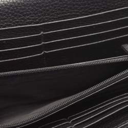 Gucci Black Leather Blind for Love Flap Continental Wallet