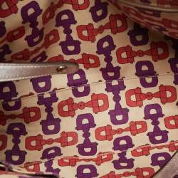 Pre Owned Gucci Silver Guccissima Leather Princy Tote