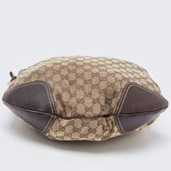 مملوكة مسبقًا Gucci Beige/Brown GG Canvas and Leather Large Princy Hobo