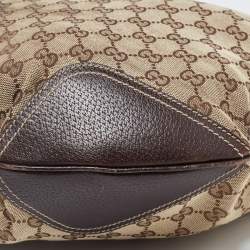 مملوكة مسبقًا Gucci Beige/Brown GG Canvas and Leather Large Princy Hobo