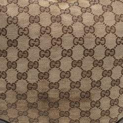 مملوكة مسبقًا Gucci Beige/Brown GG Canvas and Leather Large Princy Hobo