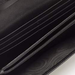 Gucci Black Mircoguccissima Leather Logo Flap Continental Wallet