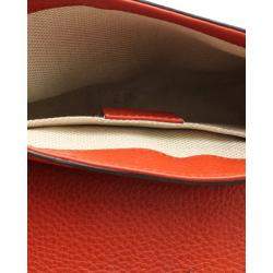 Gucci Orange Leather Small Flap Chain Soho Shoulder Bag
