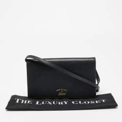 Gucci Black Leather Swing Wallet Bag