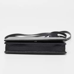 Gucci Black Leather Swing Wallet Bag