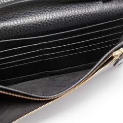 Gucci Black Leather Swing Wallet Bag
