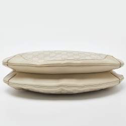 Pre Owned Gucci Beige Guccissima Leather Bamboo Handle Hobo