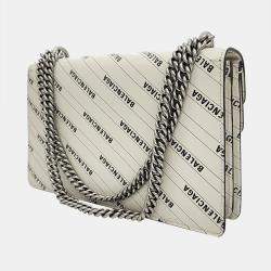 Gucci x Balenciaga White Leather The Hacker Project  Dionysus bag