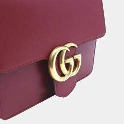 Gucci Red Leather GG Marmont Shoulder bag