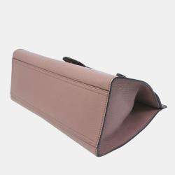 Pre Owned Gucci Pink Leather GG Marmont Top Handle bag