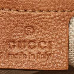 Pre Owned Gucci Brown Leather Medium Marrakech Shoulder Bag