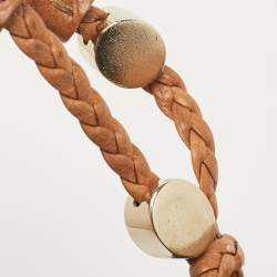 Pre Owned Gucci Brown Leather Medium Marrakech Shoulder Bag