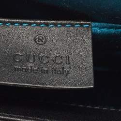 Pre Owned حقيبة غوتشي أوفيديا جلد وكانفاس جي جي سوبريم بيج/أبيض مورد بسلسلة