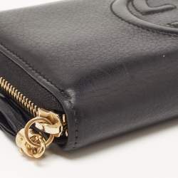 Gucci Black Leather Soho Continental Wallet