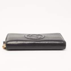 Gucci Black Leather Soho Continental Wallet