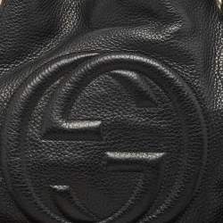 مملوكة مسبقًا Gucci Black Leather Medium Soho Chain Shoulder Bag