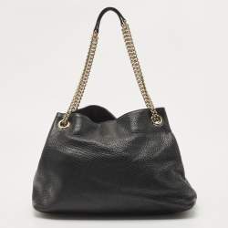 مملوكة مسبقًا Gucci Black Leather Medium Soho Chain Shoulder Bag