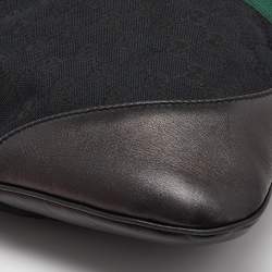 Pre Owned Gucci Black GG Canvas and Leather Large Jackie O Bouvier Hobo