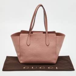 Pre Owned حقيبة يد غوتشي سوينغ جلد حُبيبي وردية صغيرة