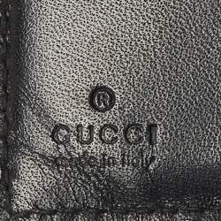 Gucci Black Leather Square G French Wallet