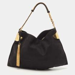Pre Owned Gucci Black Nubuck Leather Gucci 1970 Bag