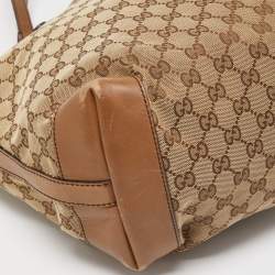 مملوكة مسبقًا حقيبة يد غوتشي GG  صناعة أصلية كانفاس بكيس كبيرة