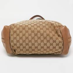 مملوكة مسبقًا حقيبة يد غوتشي GG  صناعة أصلية كانفاس بكيس كبيرة