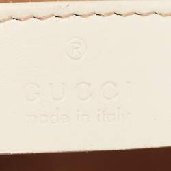 Gucci Off White Matelassé Leather Mini GG Marmont Shoulder Bag