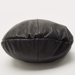 Pre Owned Gucci Black Leather Medium Jungle Hobo